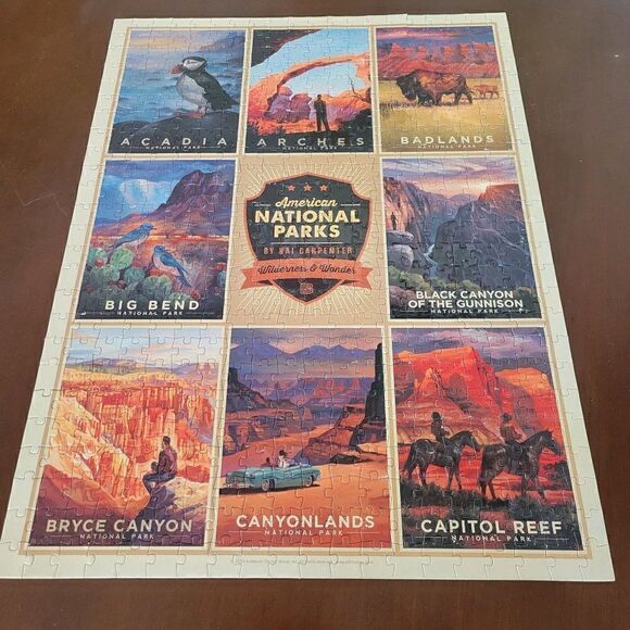 Americanflat 500 Piece National Parks Jigsaw Puzzle 18x24 Inches by Anderson Des - Picture 2 of 5